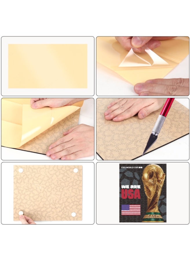FIFA World Cup FIFA Official Licensed World Cup™ Trophy "We Are USA" Wooden Jigsaw Puzzle 200 Pieces - Image 4